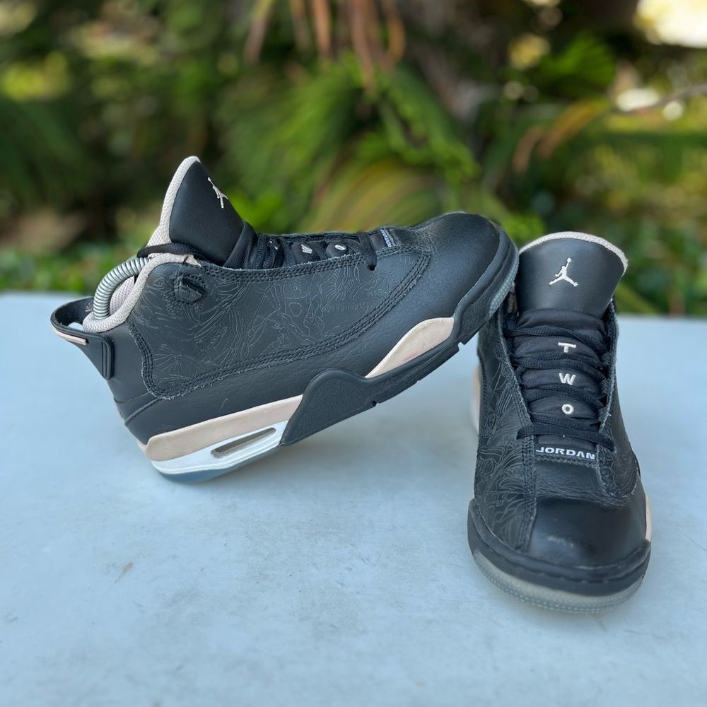 Air Jordan Dub Zero Black/Fossil Shoes (Boys Size: 5.5Y) (Womens Size: 7)